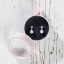 Cailap Hopeakorvakorut roikkuva kivi- ja helmikoriste