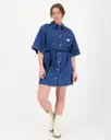 CK Jeans Boxy Belted Shirt Dress farkkukankainen paitamekko