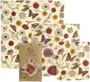 Bee's Wrap kasvipohjainen ruokakääre, 3 kpl (S,M,L) Meadow Magic