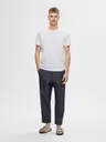 SELECTED HOMME Slh180-relaxed crop ron linen housut