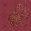 DUNI Tissue lautasliina 33 x 33 cm Gilded Bauble 3-krs, 20 kpl