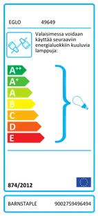 EGLO kohdevalaisin Barnstaple 2-osainen - 3