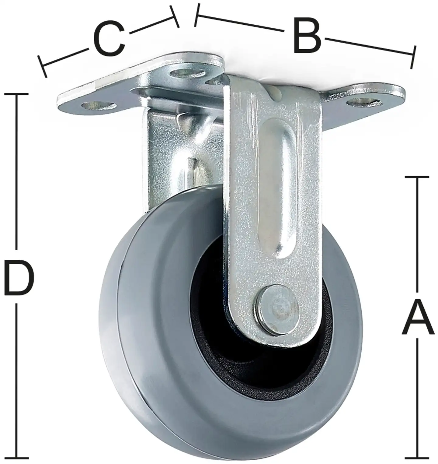 Habo kiinteä kalustepyörä 4207 75 mm - 1