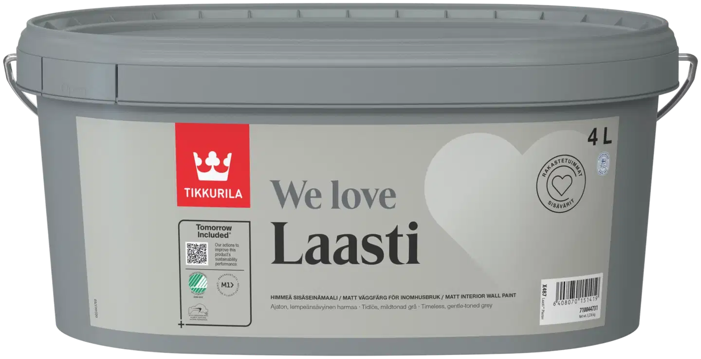 Tikkurila sisäseinämaali We love – Tikkurila Laasti 4 l