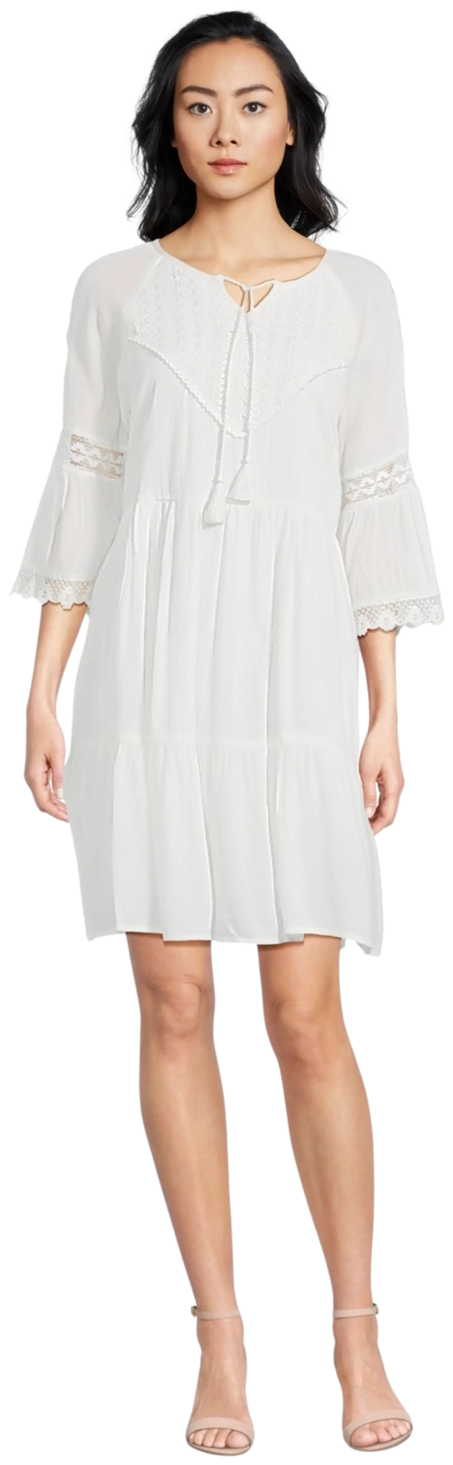 Margaux Riviera naisten lyhyt pitsimekko SDL-02 - WHITE - 1