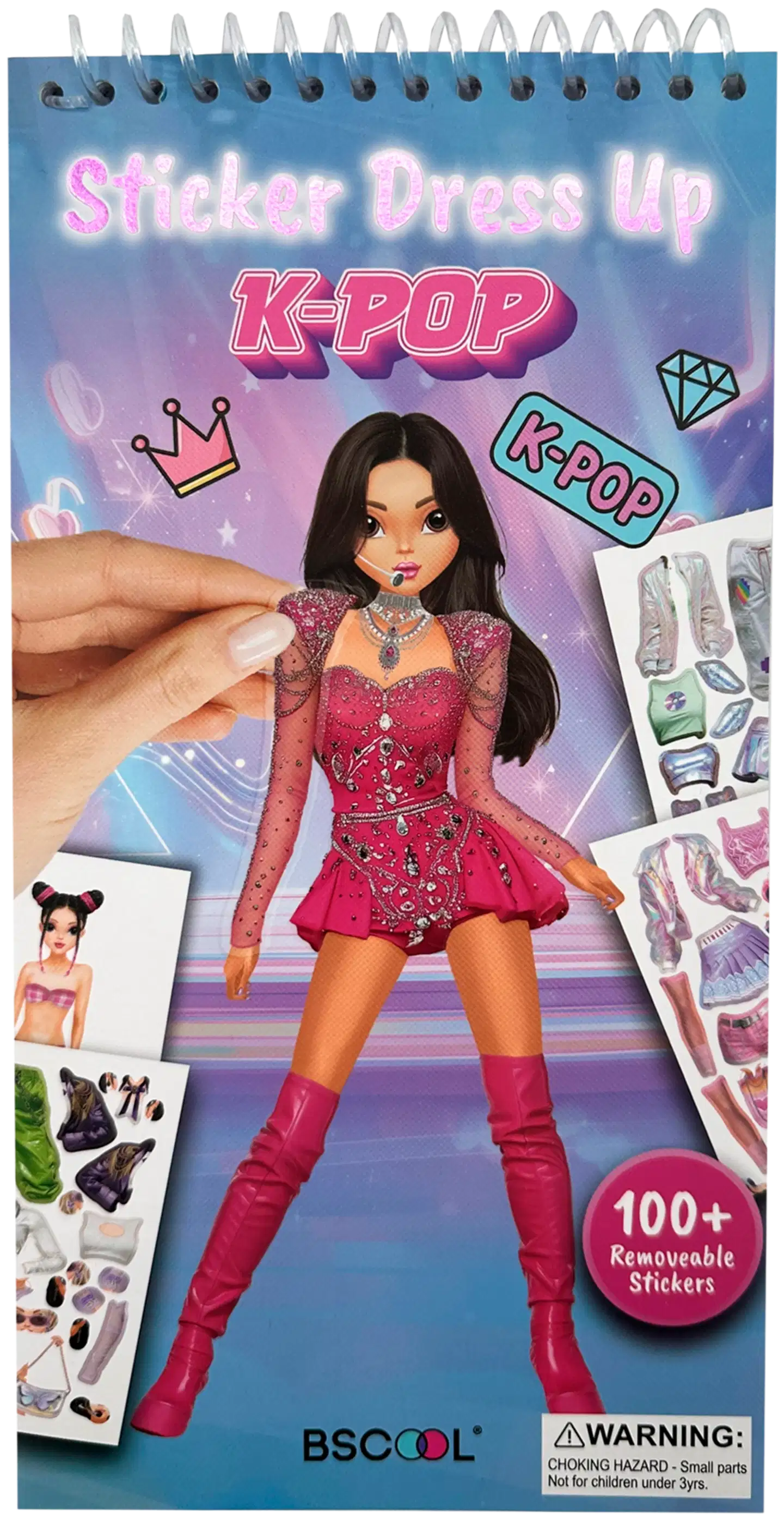 BSCOOL K-POP aktiviteettikirja Dress-Up tarra