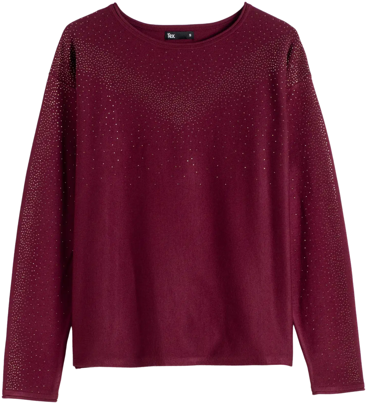 TEX naisten neulospusero glitter I291427 - GRENADINE - 4