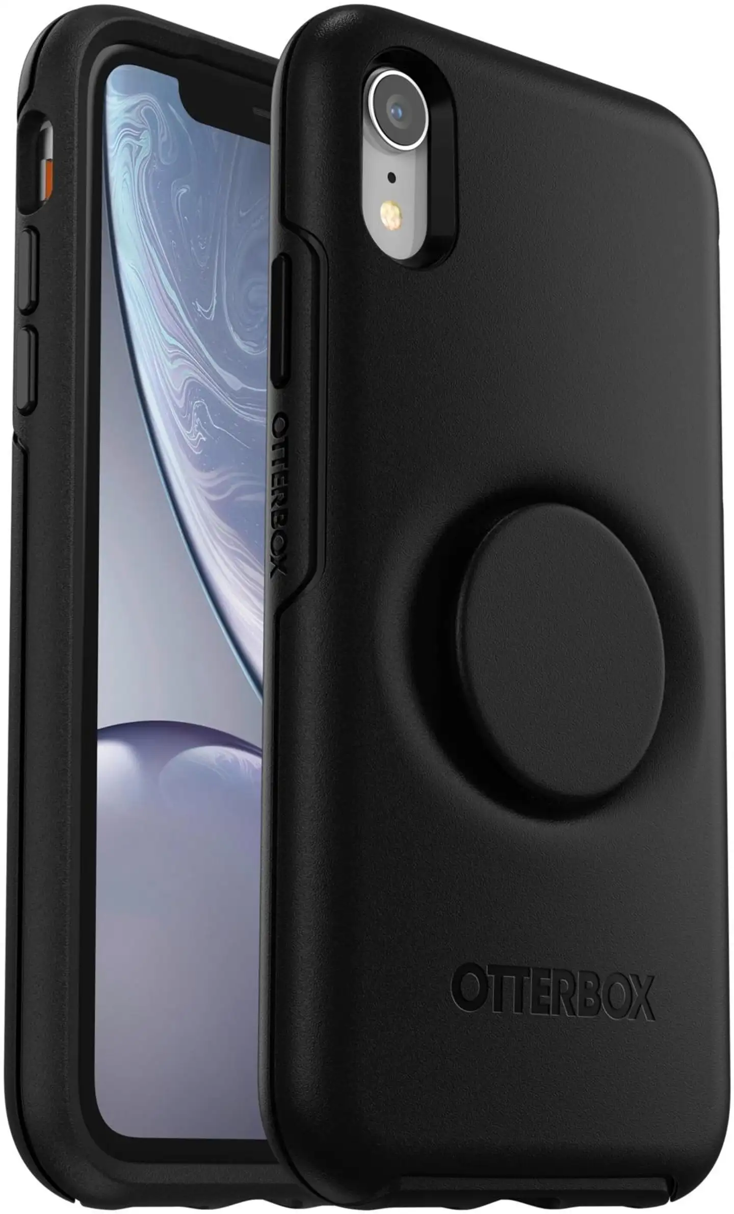 Otterbox otter + PopSocket symmetry suojakuori iPhone XR black