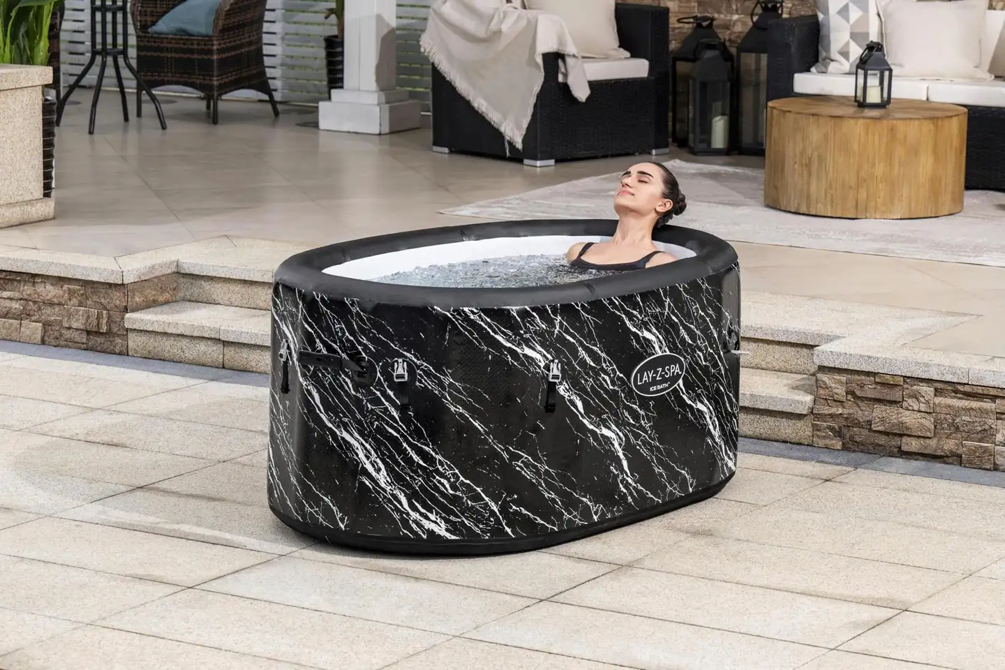 Lay-Z-Spa Glacial Dip -Kylmäallas Musta - 5