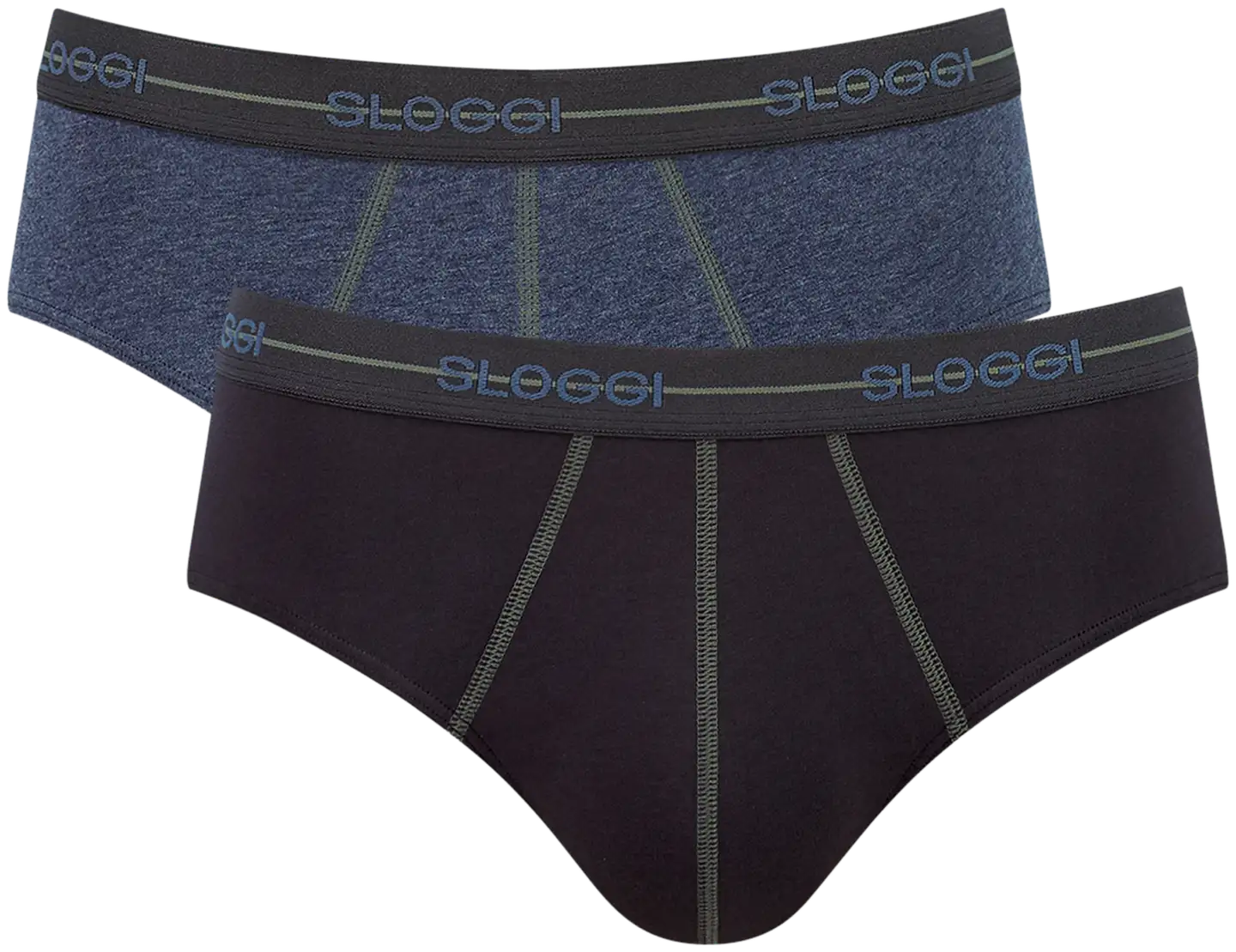 Sloggi miesten alushousut start midi mallinen tuplapakkaus - V004-MULTIPLE COLOURS 4 - 1