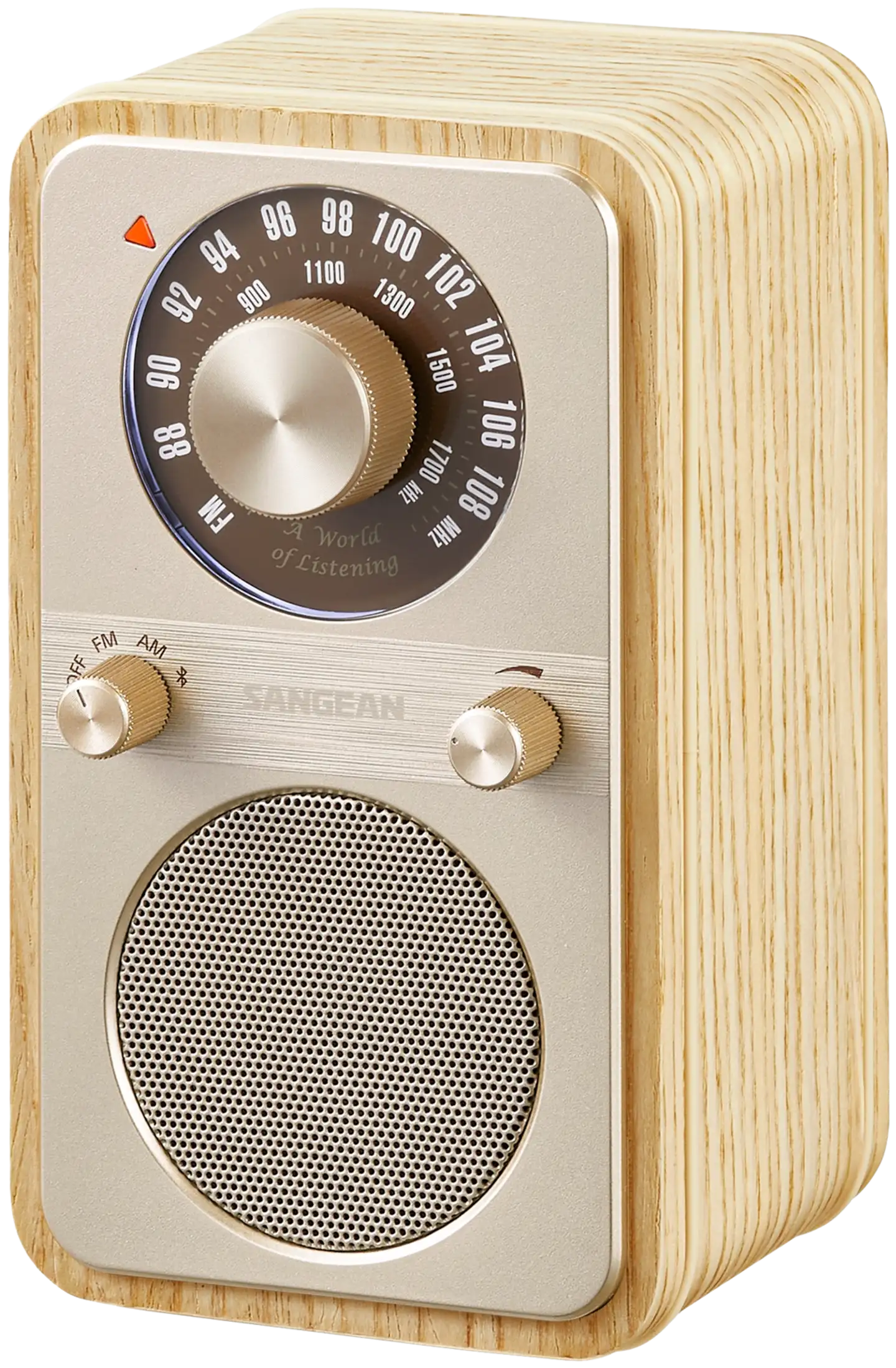 Sangean WR-9 Bluetooth pöytäradio, vaalea tammi - 1