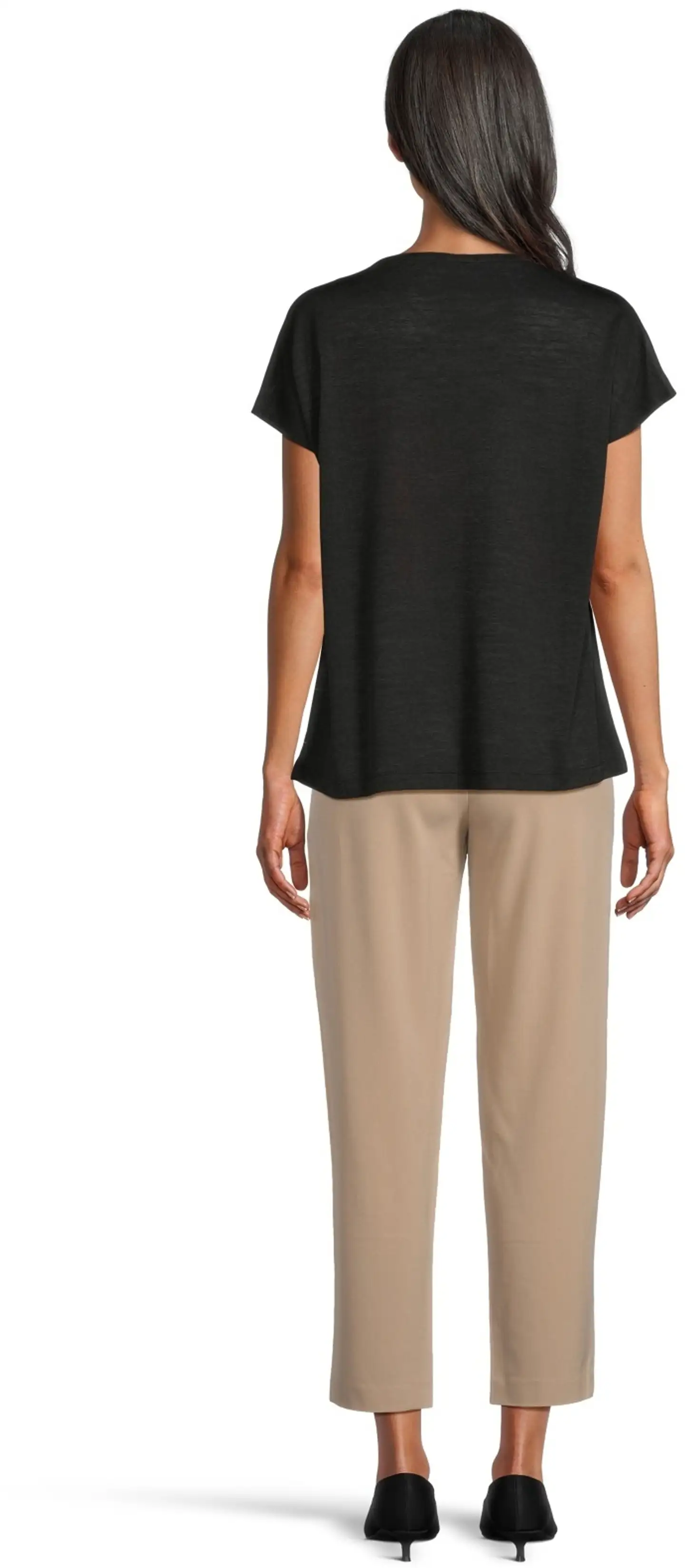 London Fog naisten kangashousut 222L260507 - BEIGE - 3