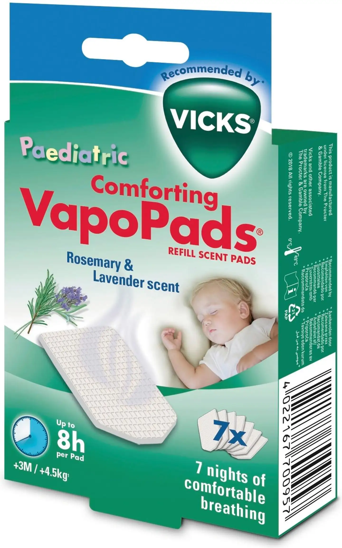 Vicks Vapopads 7 tuoksutyynyä, rosmariini & laventeli