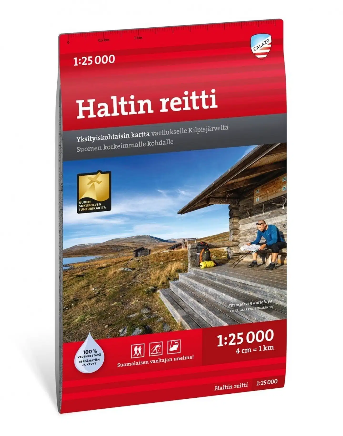 Haltin reitti 1:25 000 vedenkestävä tunturireittikartta