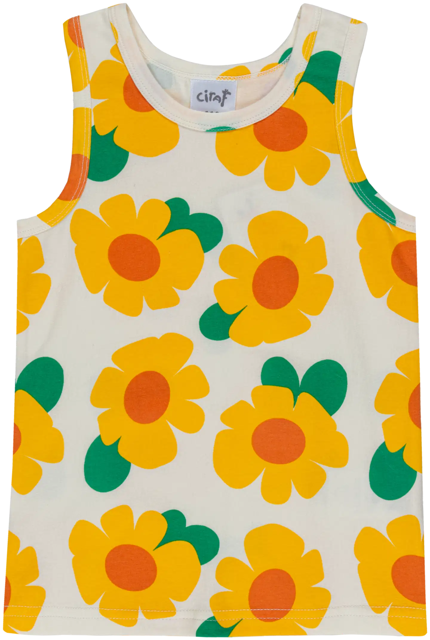 Ciraf lasten toppi 25TC261629 - yellow flower aop - 1