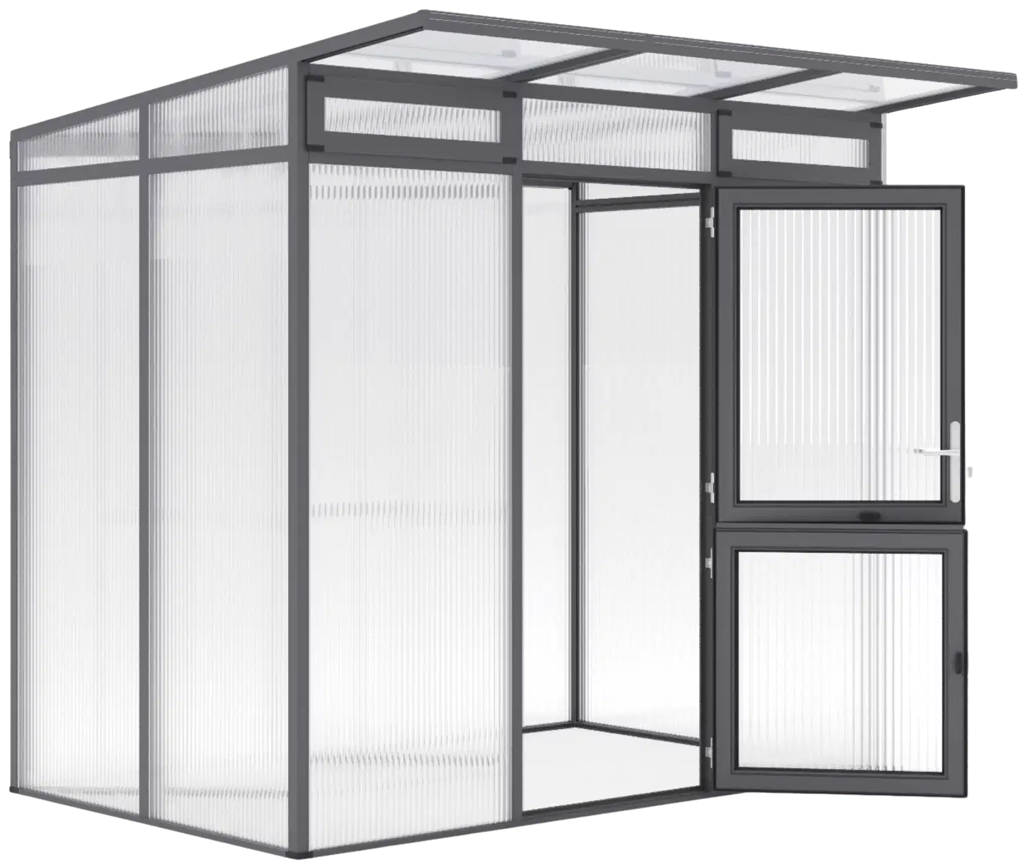 Kreative Gartentechnik kasvihuone Santini II-S 3,5 m2 antrasiitinharmaa - 1