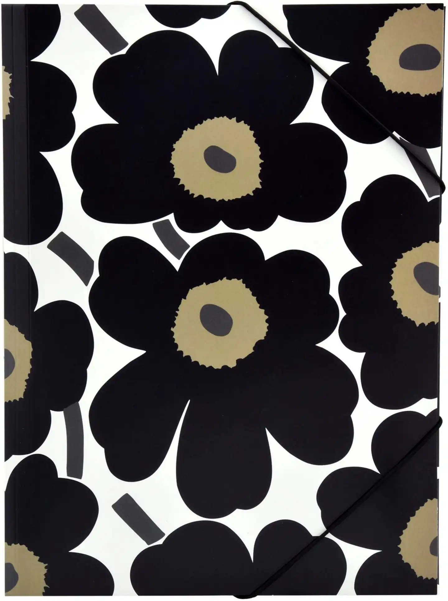 Marimekko kulmalukkokansio A4 Unikko musta - 1