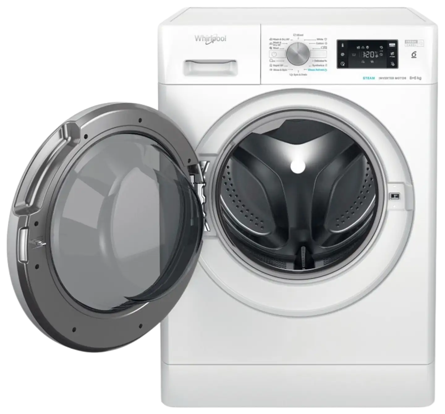 Whirlpool kuivaava pyykinpesukone FFWDB 864489 SV EE valkoinen - 3