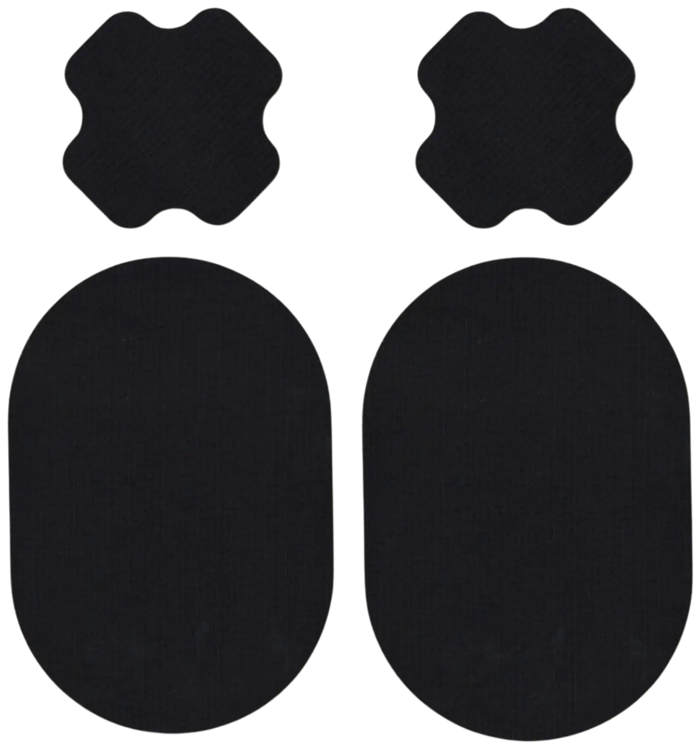 FabPatch vaatelaastari Extreme black  4 kpl, hankaamalla kiinnittyvä tekstiilipaikka - 2