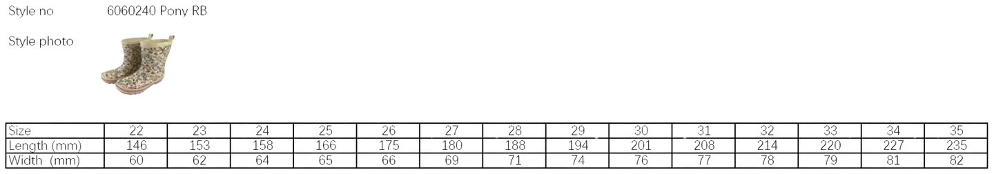 Ciraf lasten kumisaappaat Pony RB FK-6060240 - Yellow/pink - 6