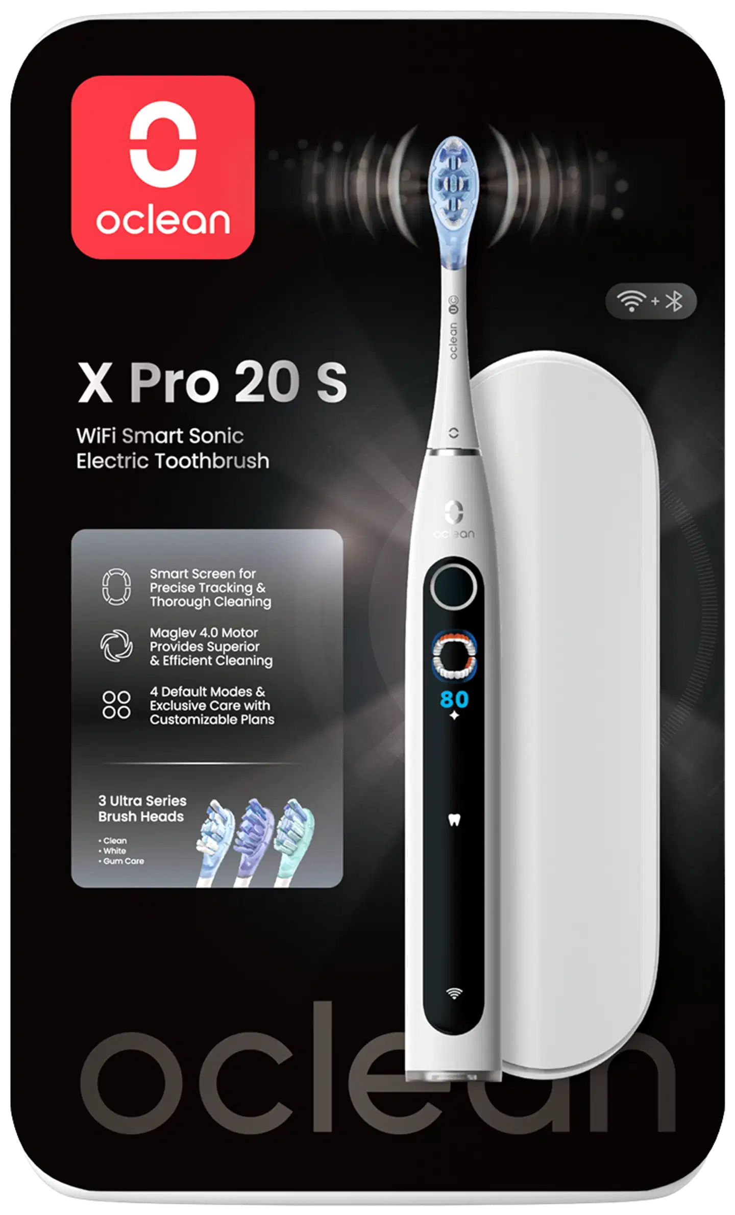 Oclean sähköhammasharja X Pro 20 Set valkoinen C01000745 - 8