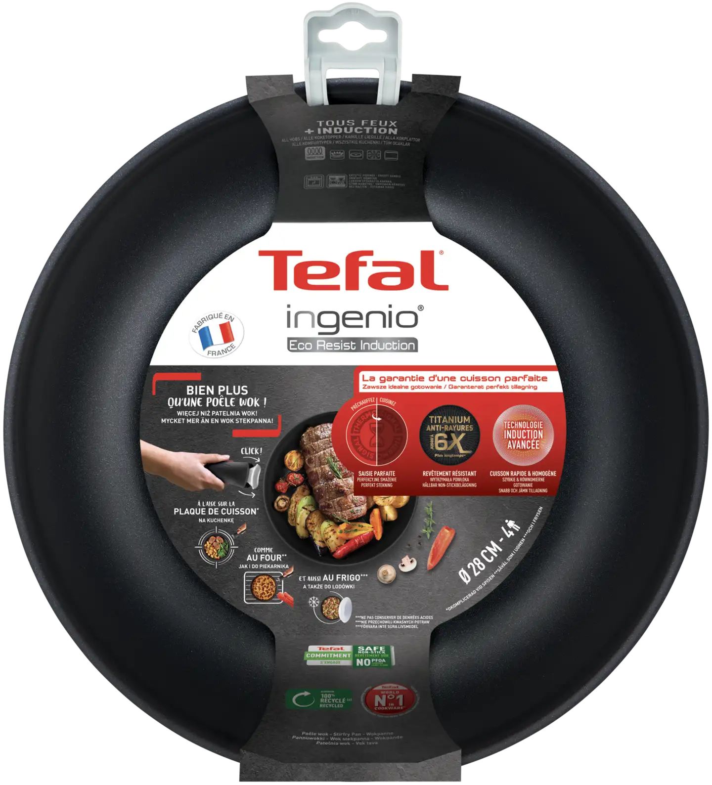 Tefal Ingenio Eco Resist wokpannu 28 cm L3971902 - 3