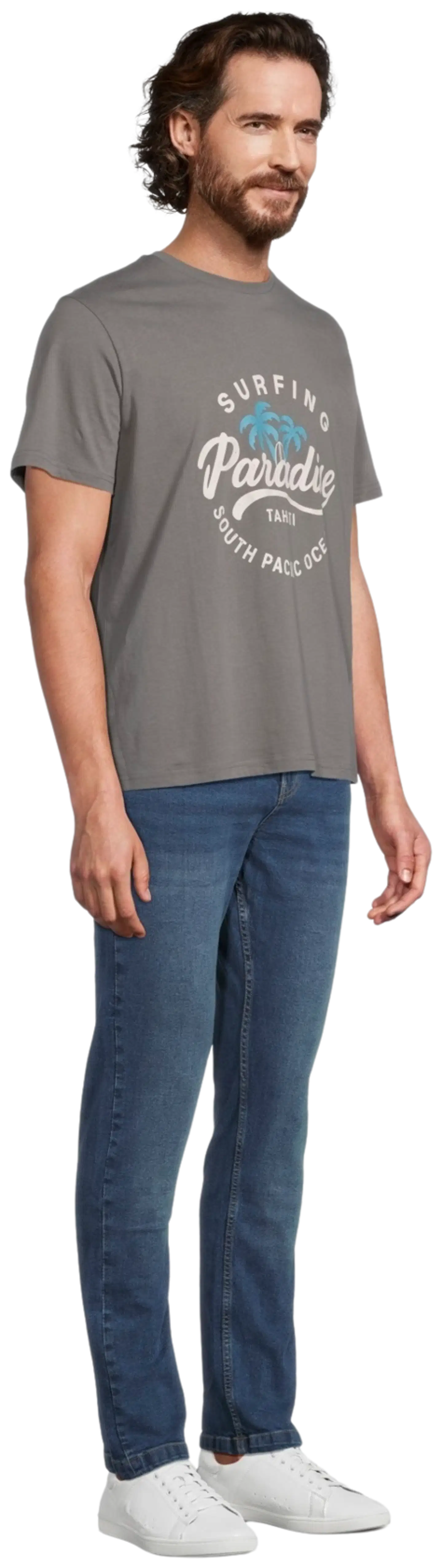 House miesten t-paita Palm Beach 195H152613 - Dark grey - 4