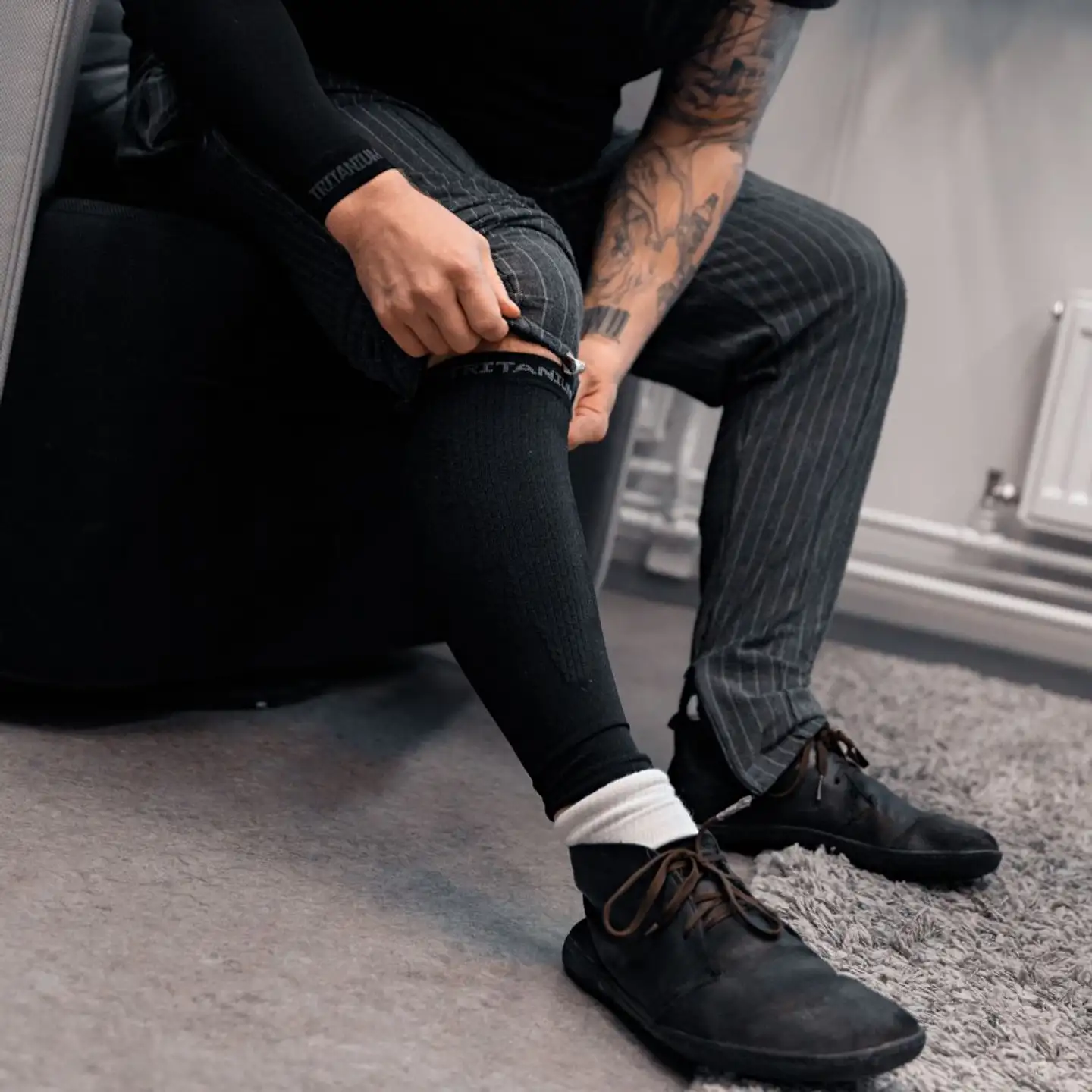 Tritanium kompressiosäärystimet matala paineluokka 10-15 mmHg musta - MUSTA - 4