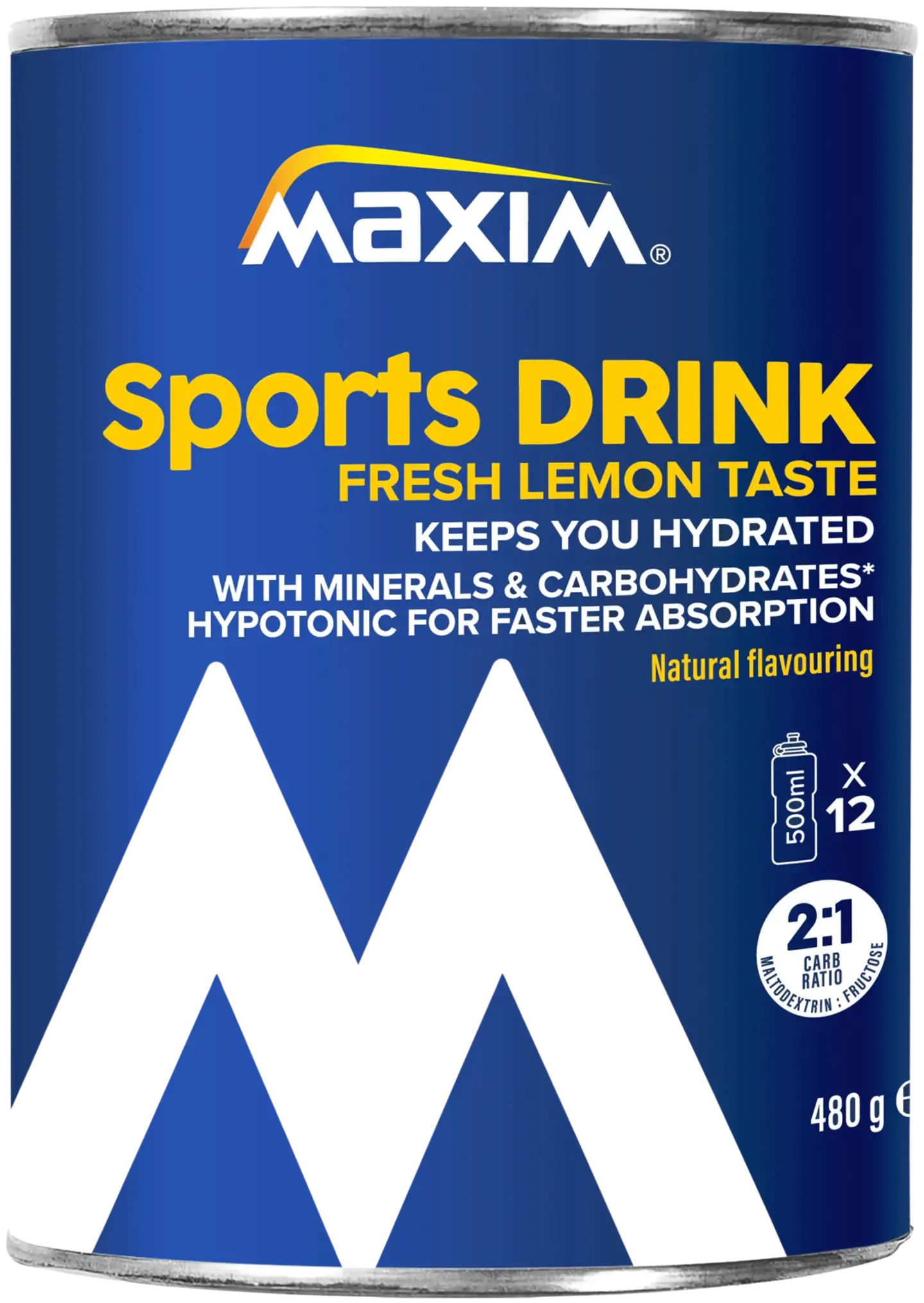 Maxim Sports Drink Fresh Lemon sitruunanmakuinen urheilujuomajauhe 480g