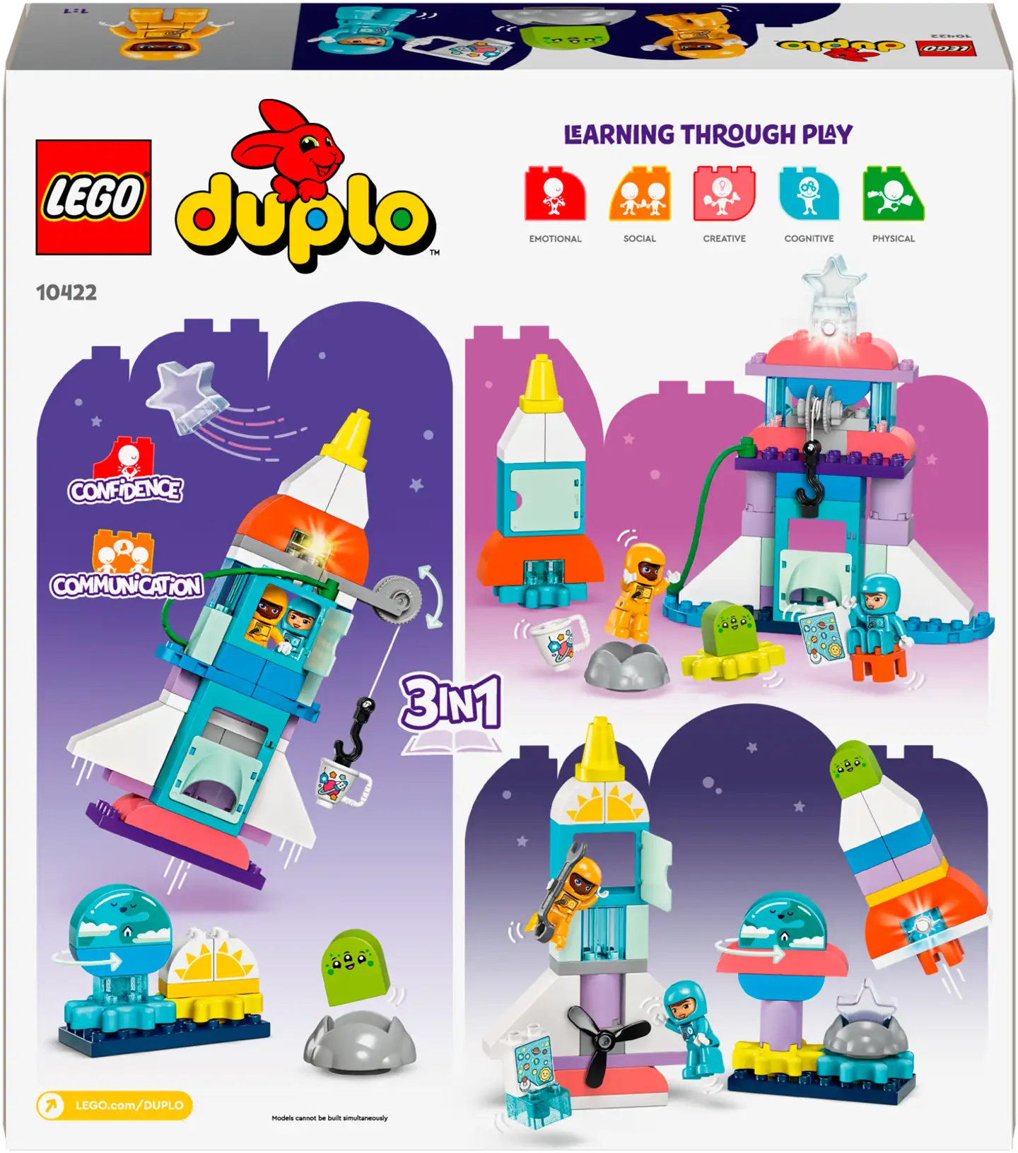 LEGO DUPLO Town 10422 3-in-1-avaruussukkulaseikkailu - 3