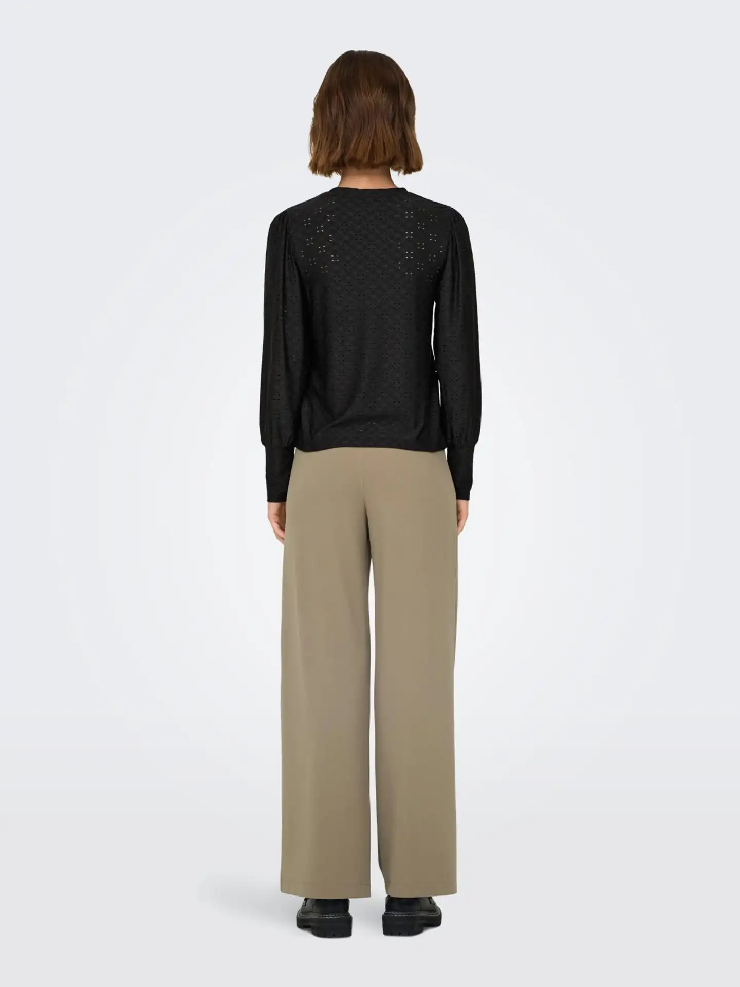 JDY naisten ajaton brodeerattu paita Jdycathinka - BLACK - 4