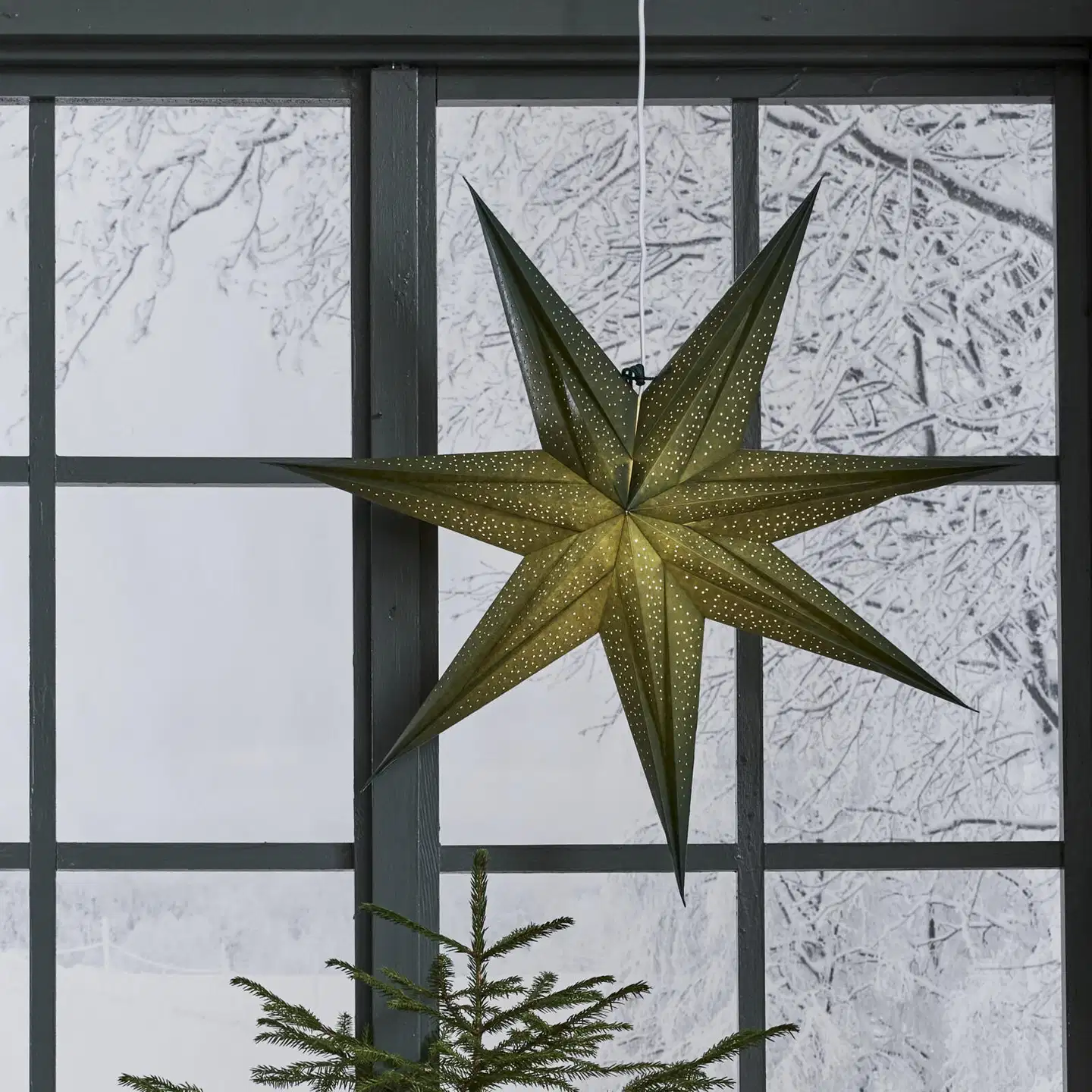 Star Trading paperitähti Holly 60 cm vihreä - 4