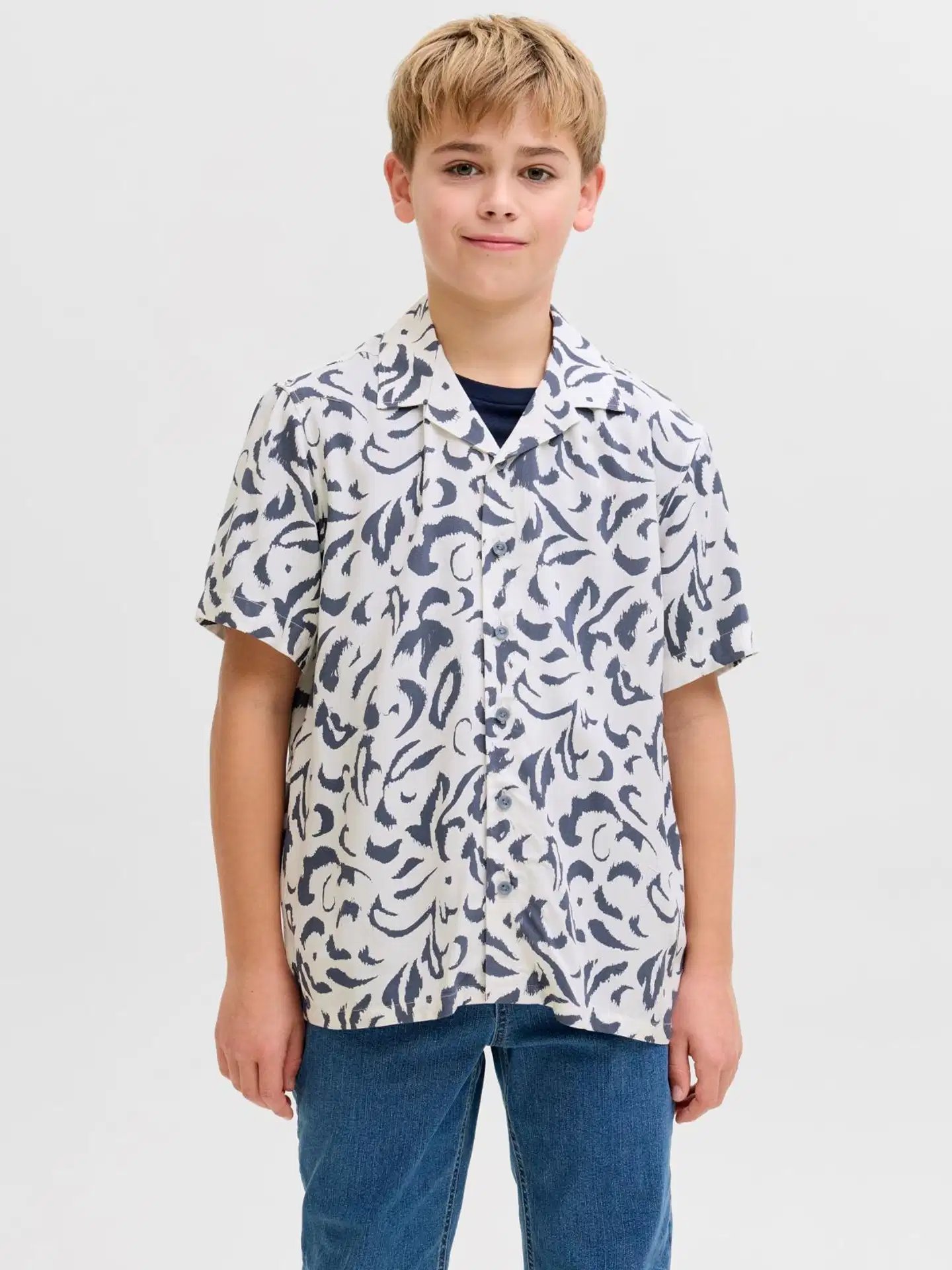 JJ REBEL JUNIOR lasten kauluspaita - Folkstone Gray - 2