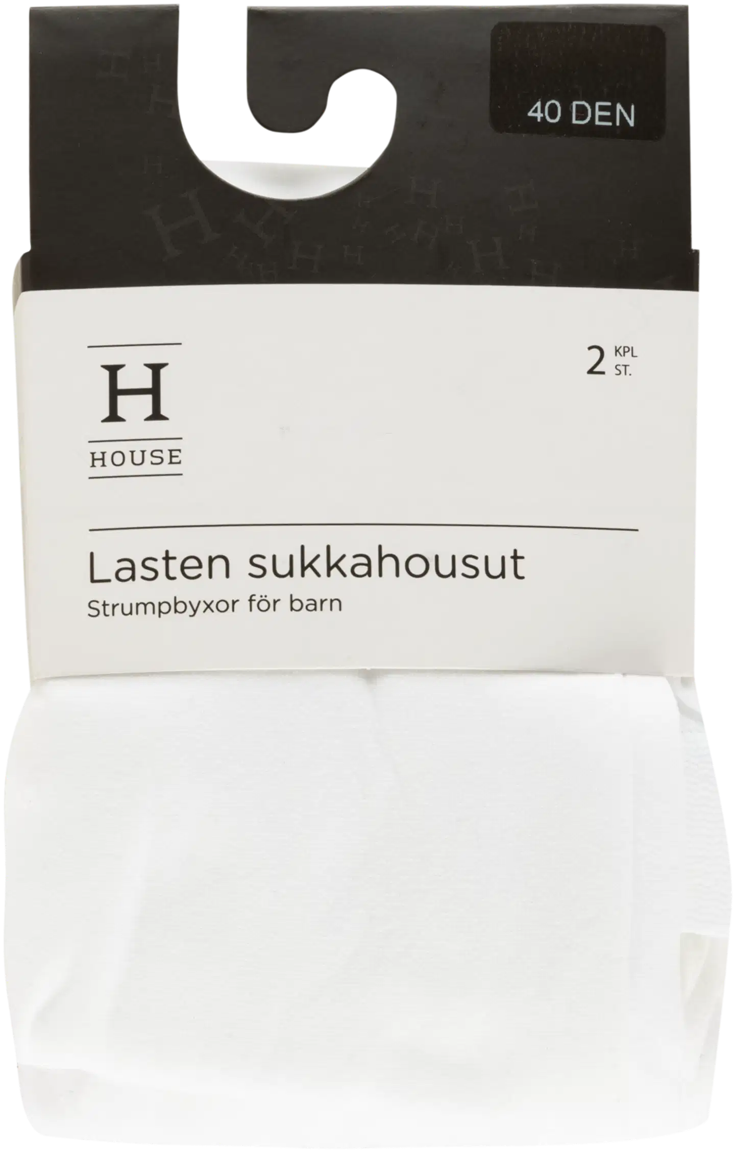 House lasten ohuet sukkahousut 2-pack 40 DEN - white