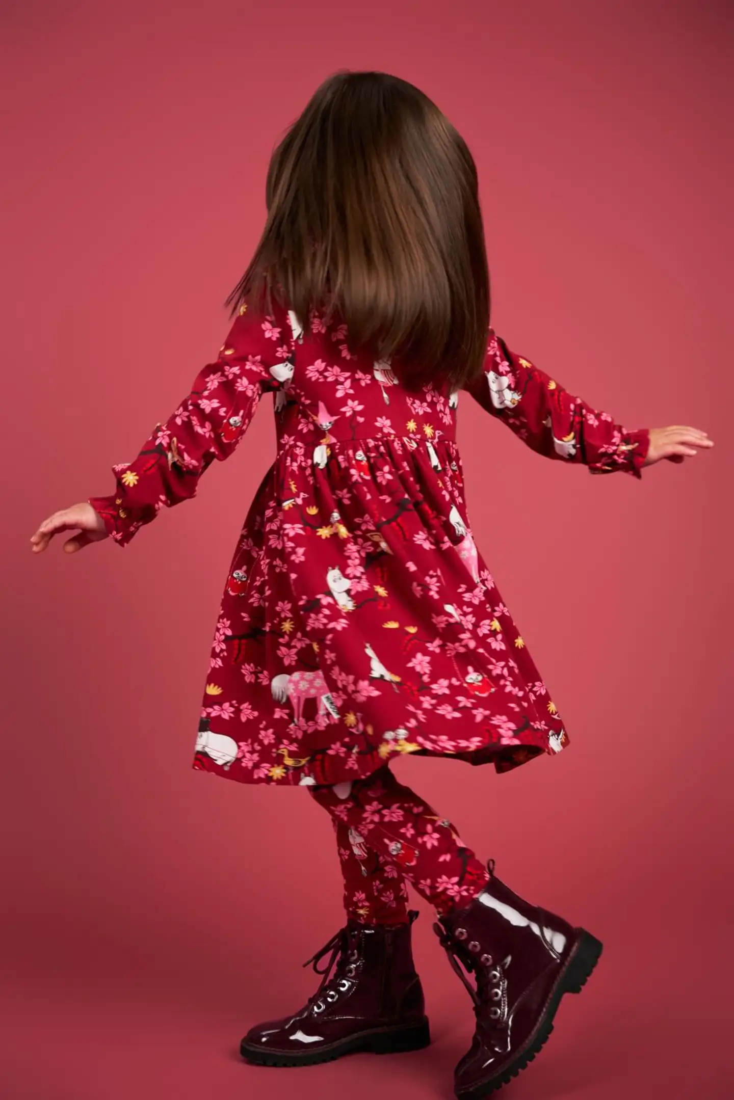 Martinex Muumi lasten mekko Kiipeilypuu 588741 - burgundi - 4