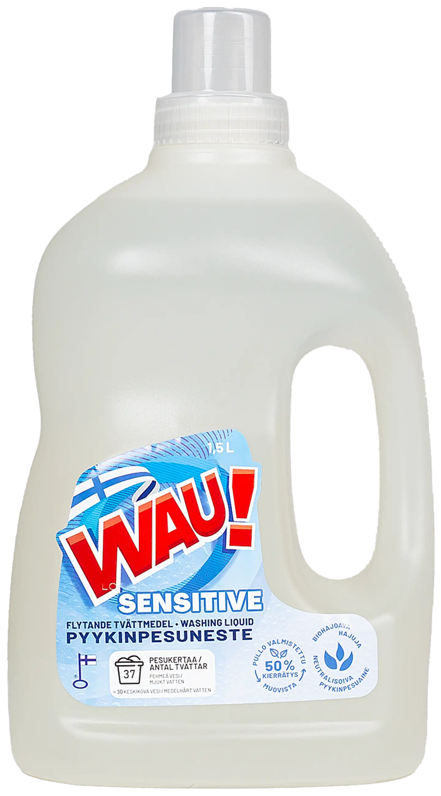 WAU! Pyykinpesuneste 1,5 L Sensitive