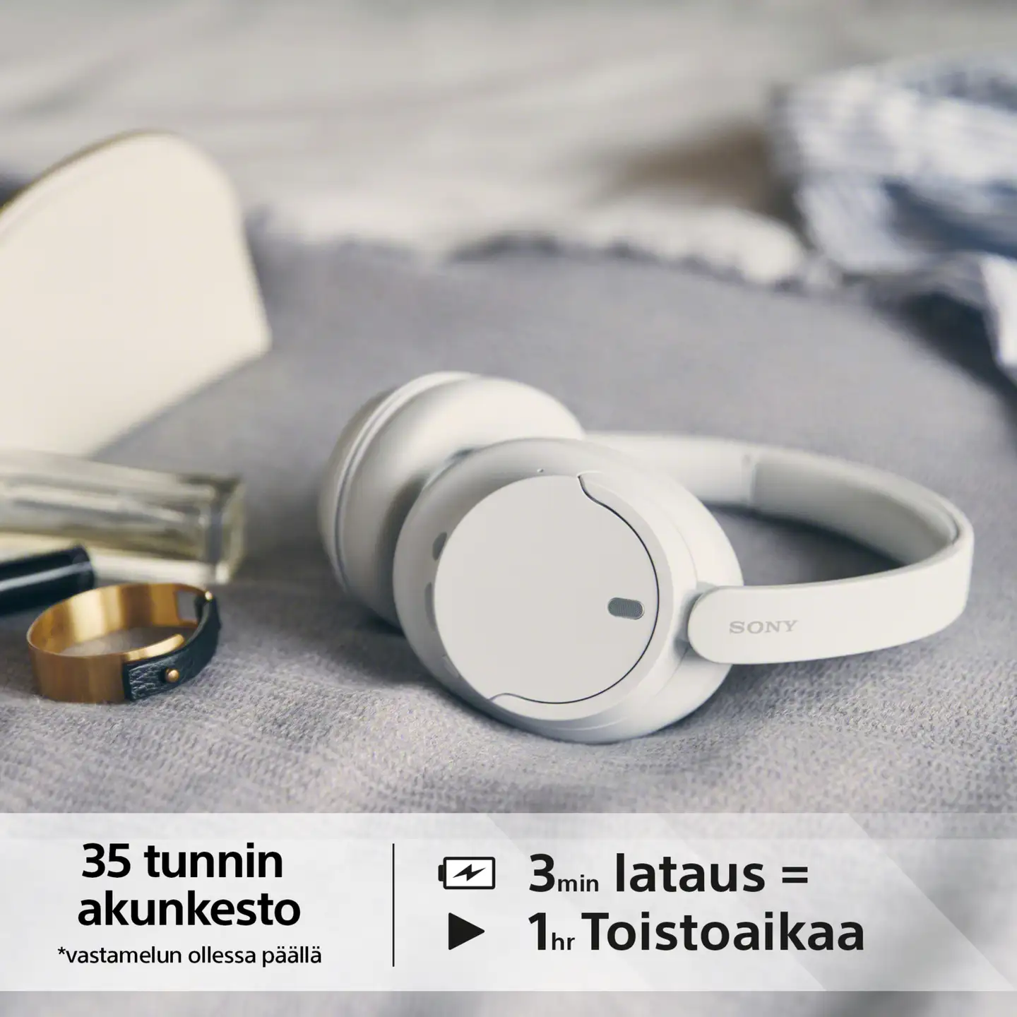 Sony langattomat vastamelusankakuulokkeet WH-CH720NW valkoinen - 10