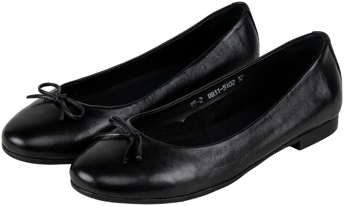 House naisten nahkaiset ballerinat Nora UB31-5102 - BLACK - 1