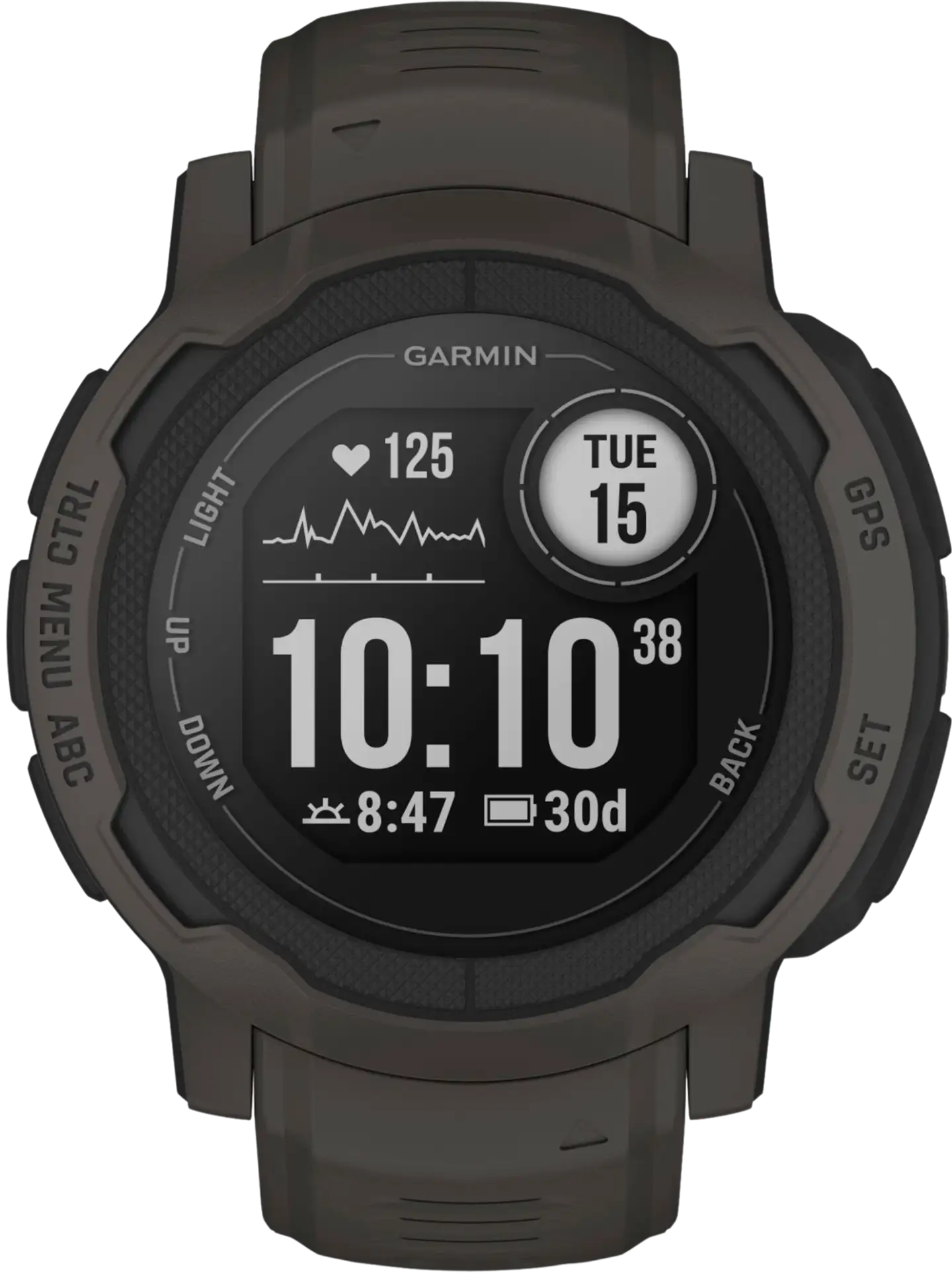 Garmin Instinct 2 multisport GPS kello, tummanharmaa - 1