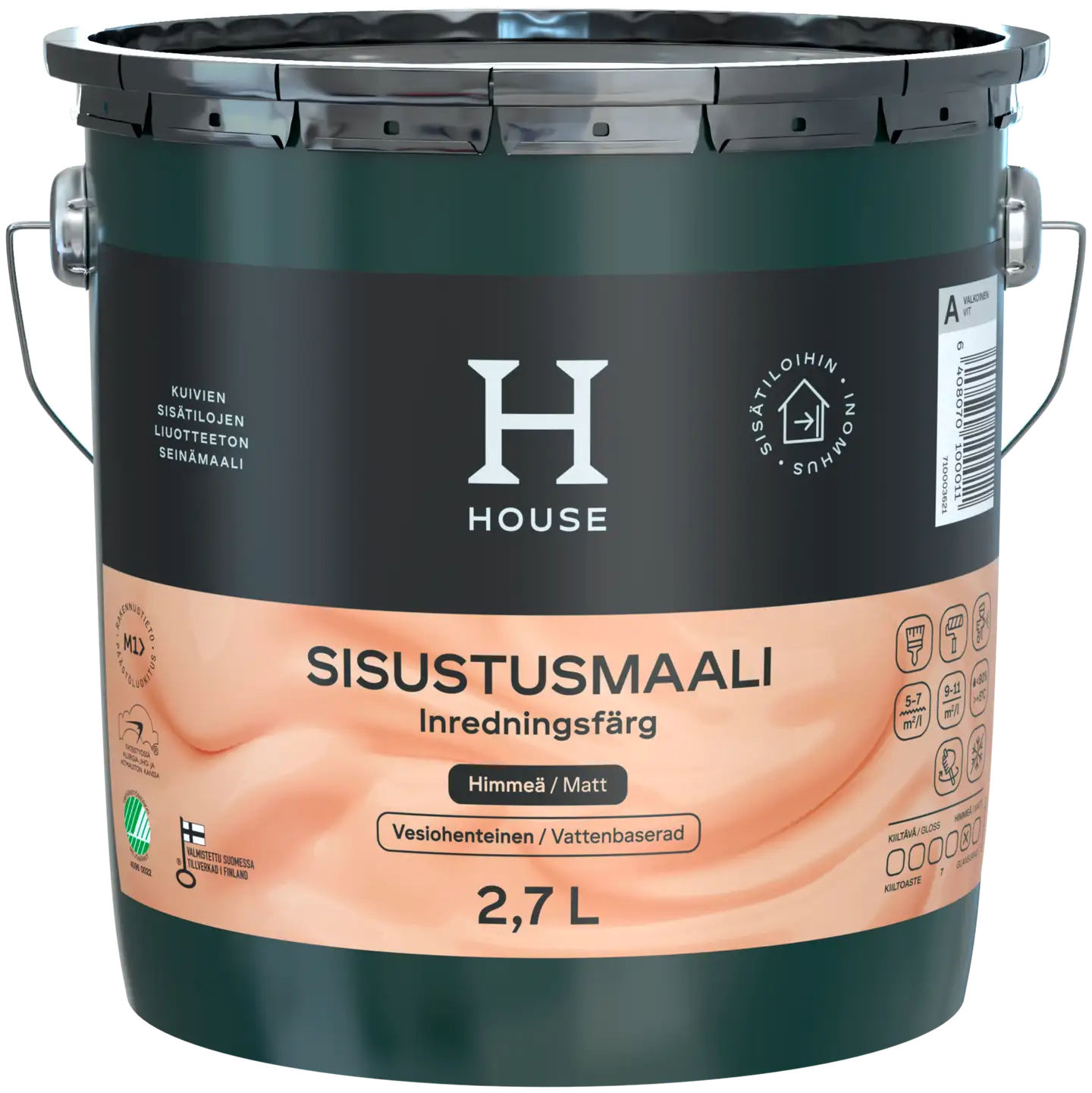 House sisustusmaali 2,7l C vain sävytykseen himmeä