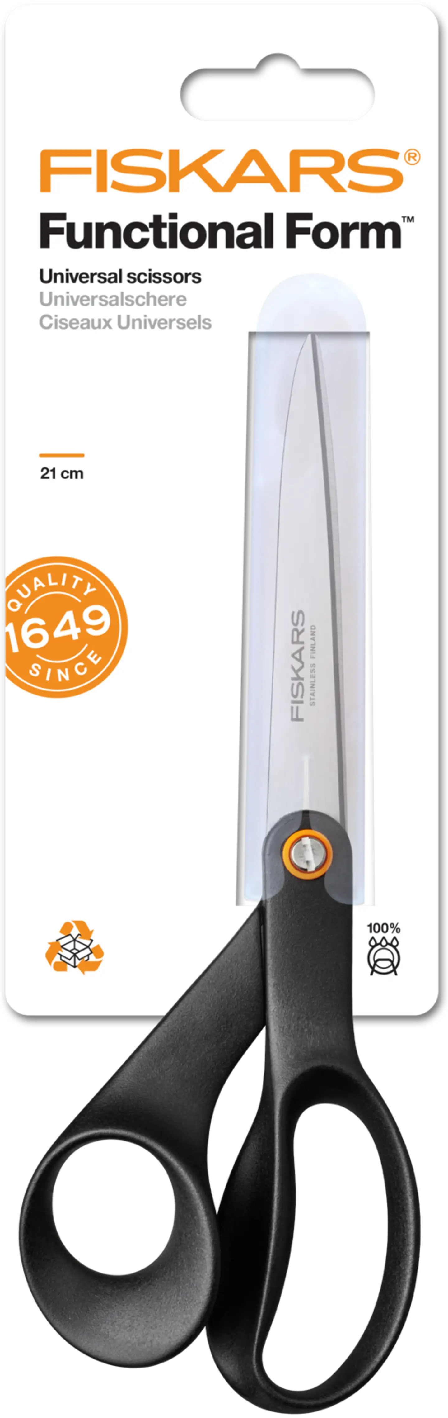 Fiskars Functional Form yleissakset 21cm musta - 6