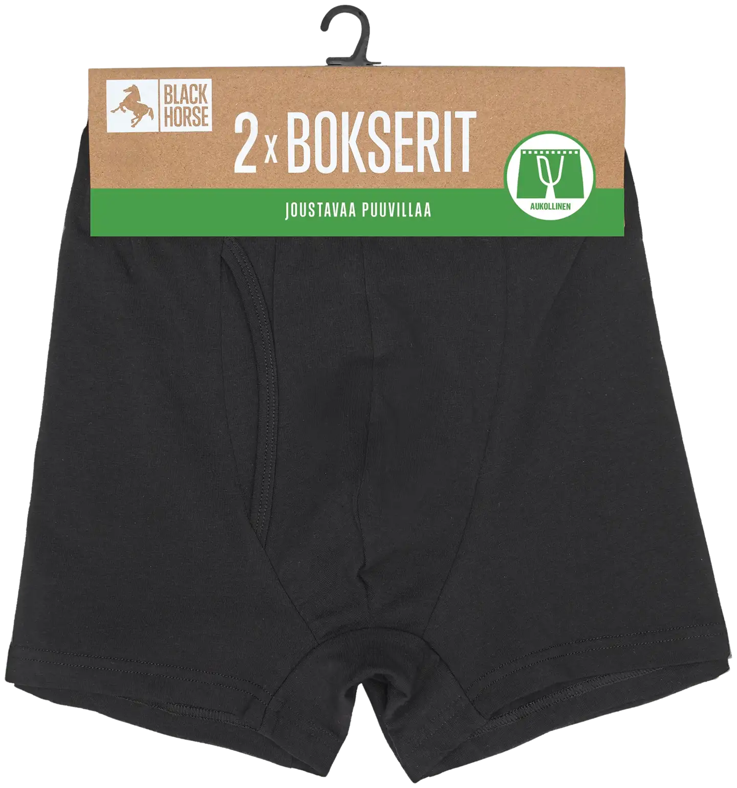 Black Horse miesten basic bokserit 2-pack I161 - BLACK - 2