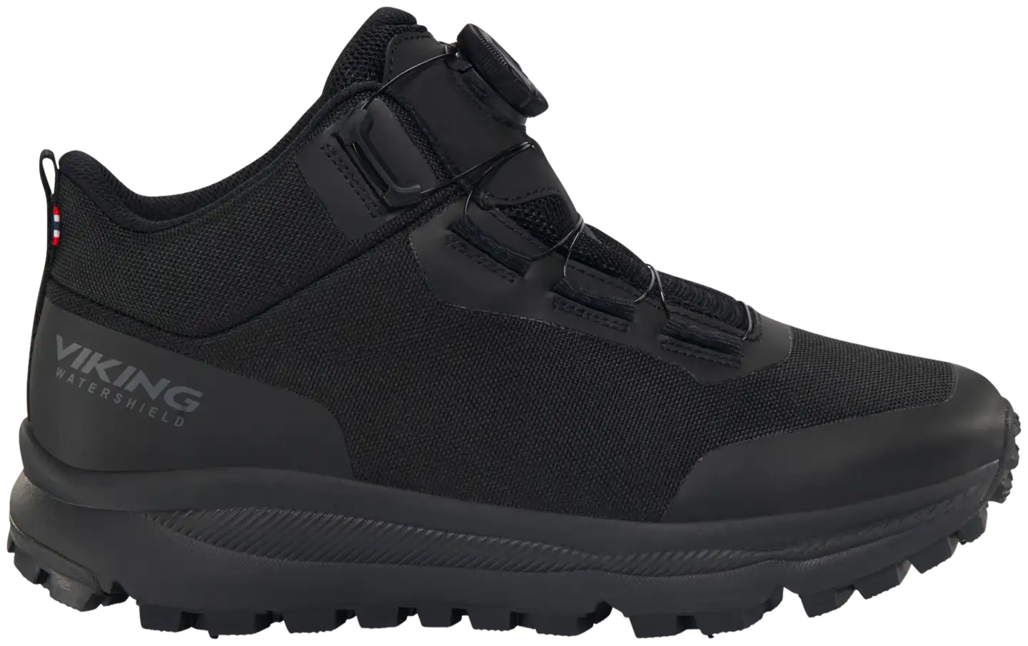 Viking miesten nastakenkä Stride Mid Spike Warm BOA Waterproof - BLACK - 1