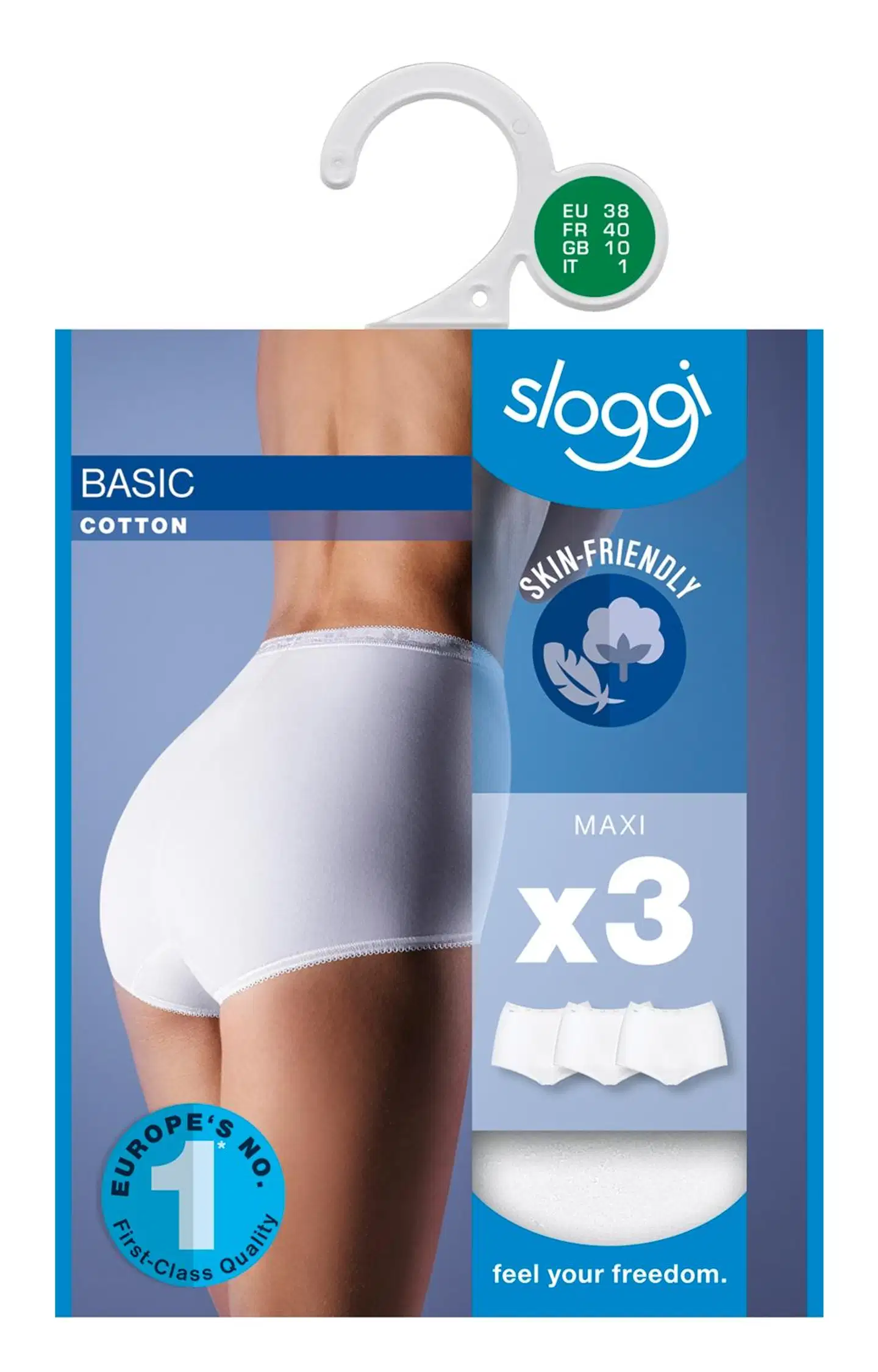 Sloggi Basic Maxi naisten alushousut 3-pack - Valkoinen - 1
