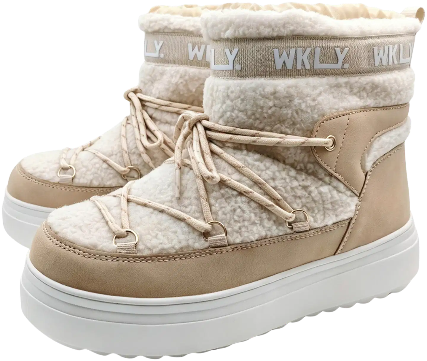 WKLY. naisten talvinilkkurit Milka - Beige/brown