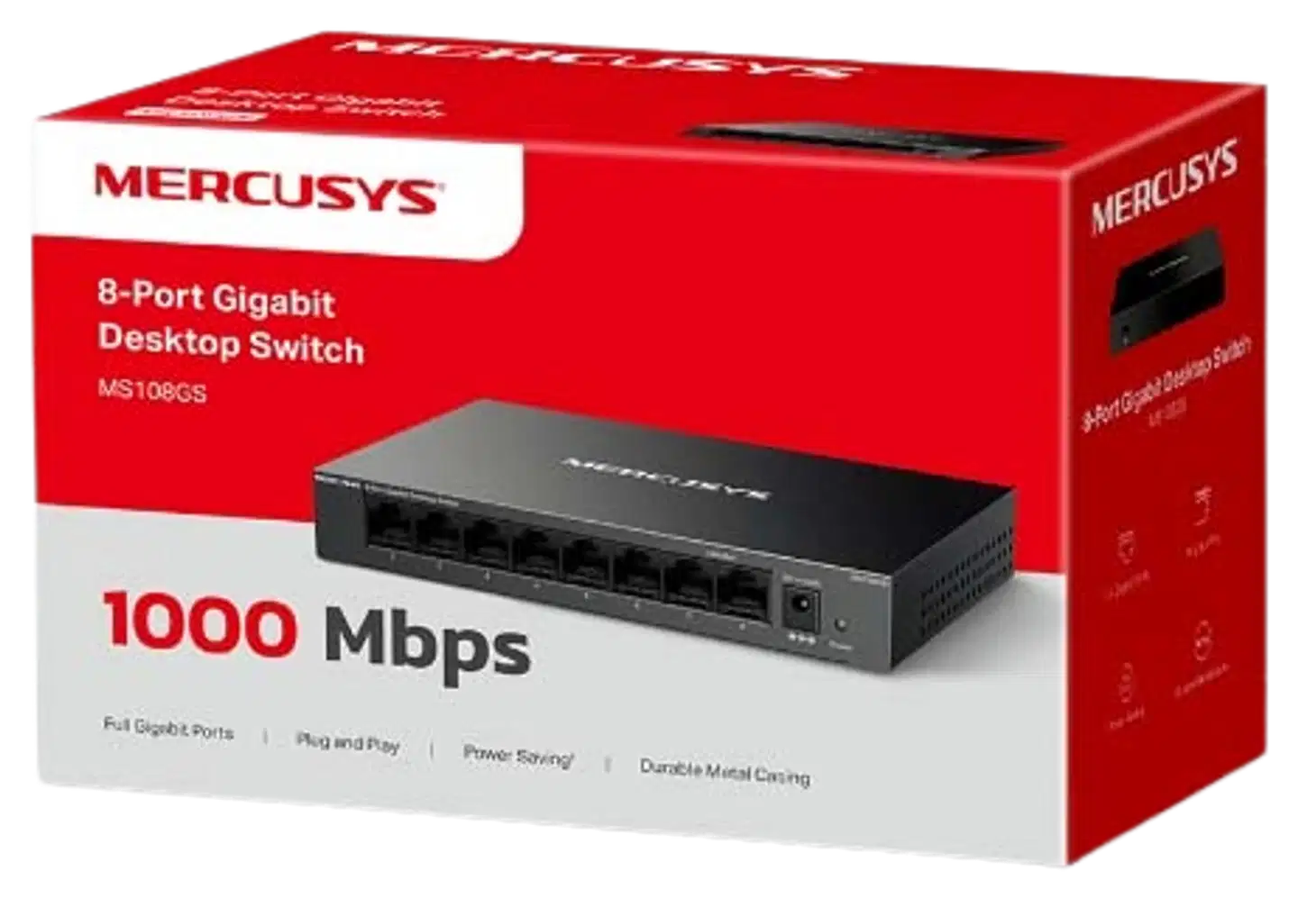 Mercusys MS108GS 8-porttinen Gigabit-kytkin - 4