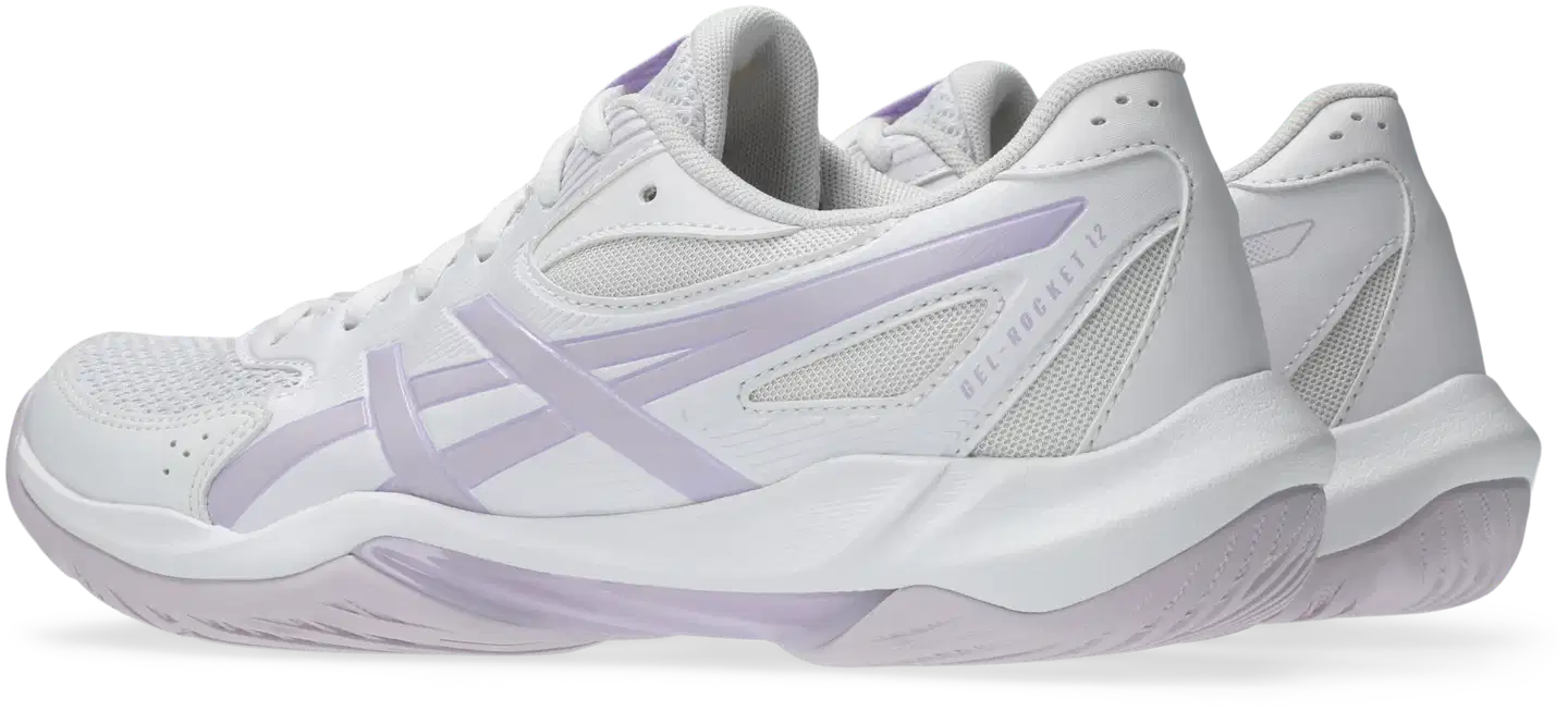 Asics Gel-Rocket 12 naisten sisäpelikenkä - WHITE/DAHLIA - 4