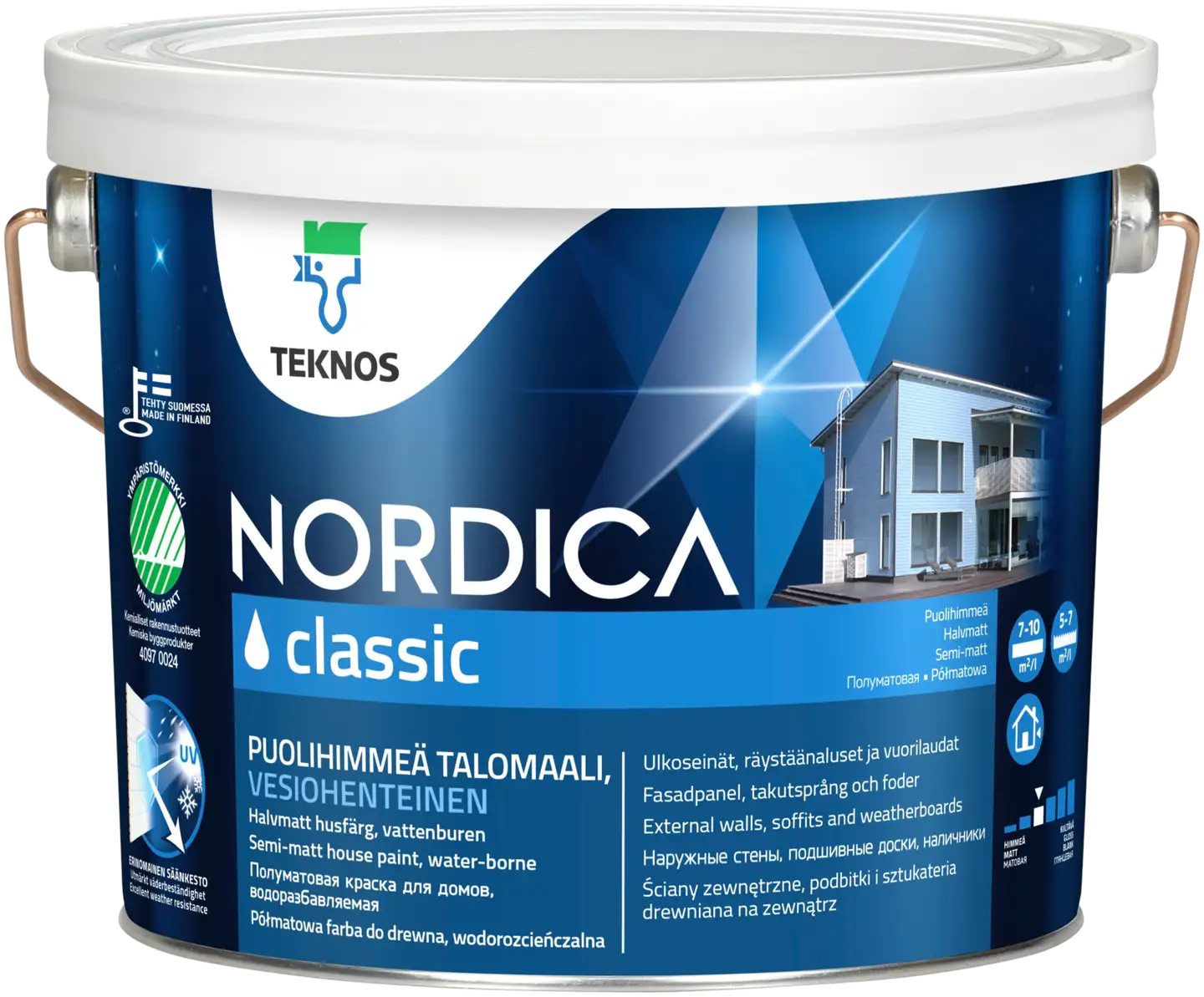 Teknos talomaali Nordica Classic 2,7 l PM5 punainen puolihimmeä