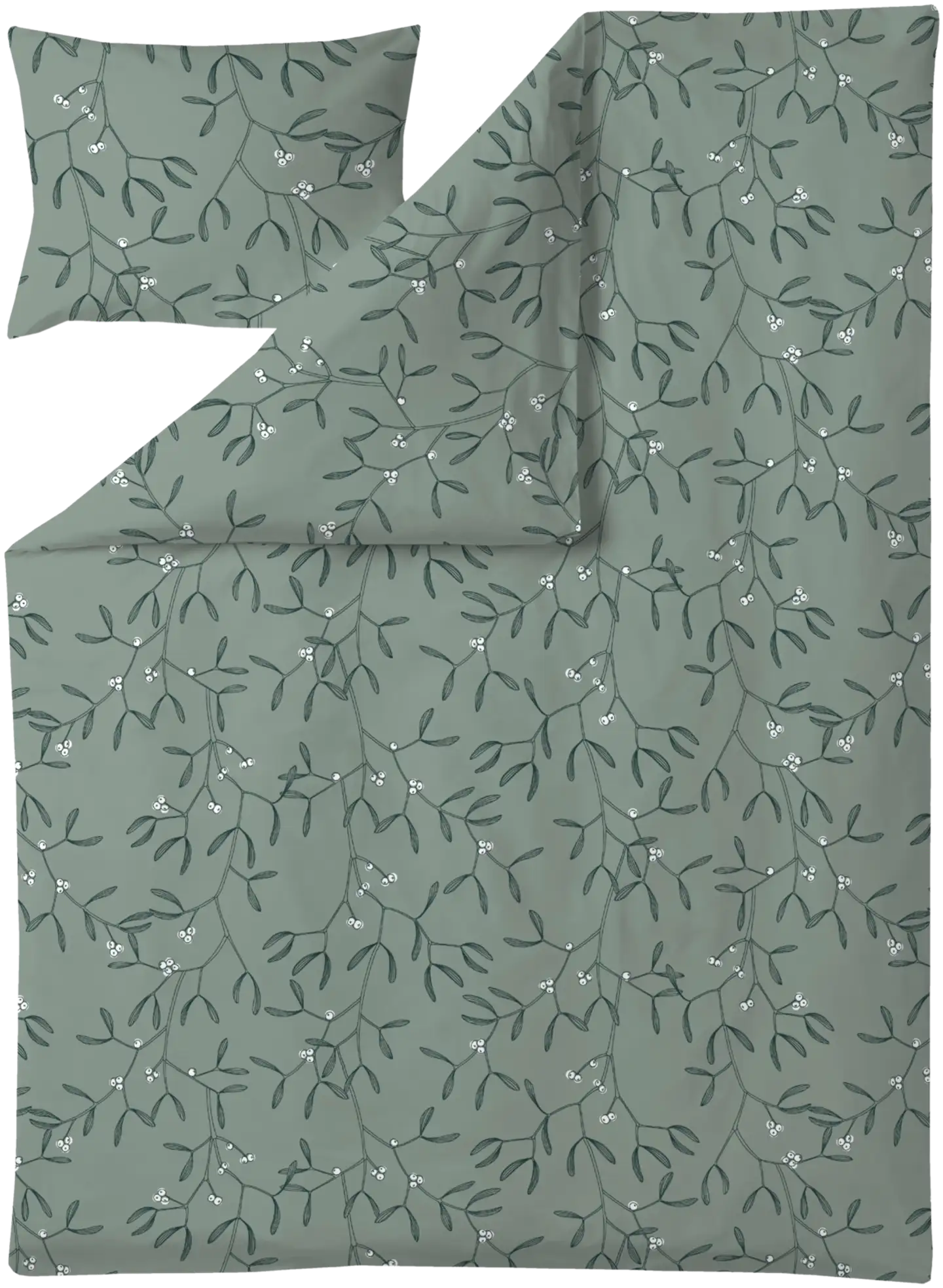Finlayson satiini pussilakanasetti Misteli 150X210+50X60 salvia - 1