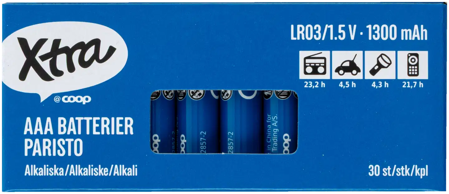 Xtra alkaliparisto AAA/LR03 30kpl